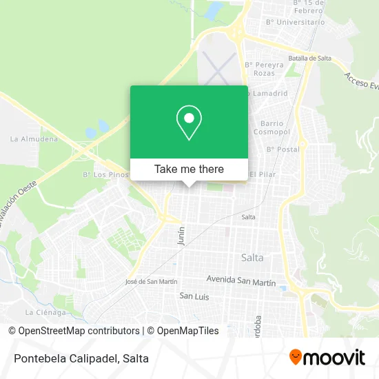 Pontebela Calipadel map