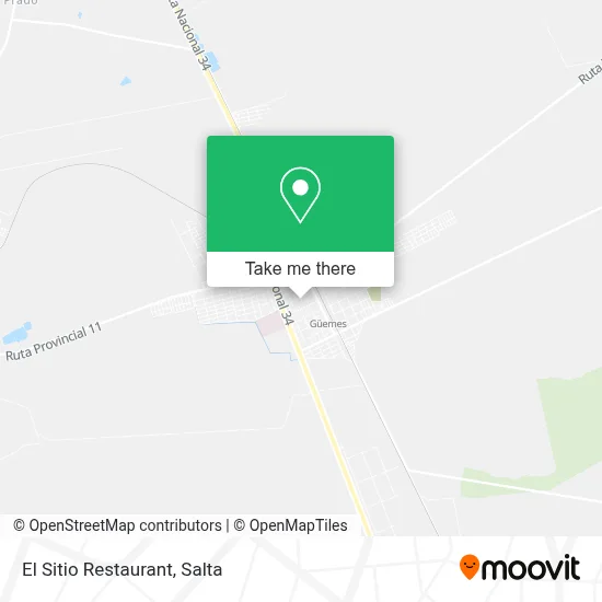 El Sitio Restaurant map