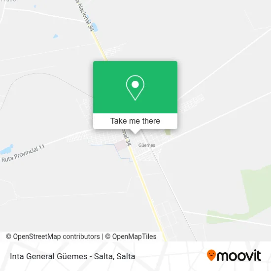 Inta General Güemes - Salta map