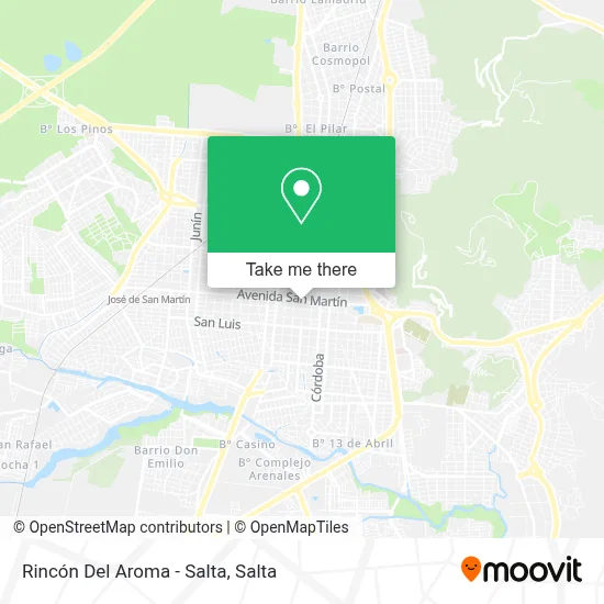 Rincón Del Aroma - Salta map