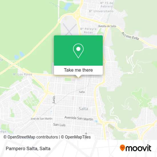 Pampero Salta map