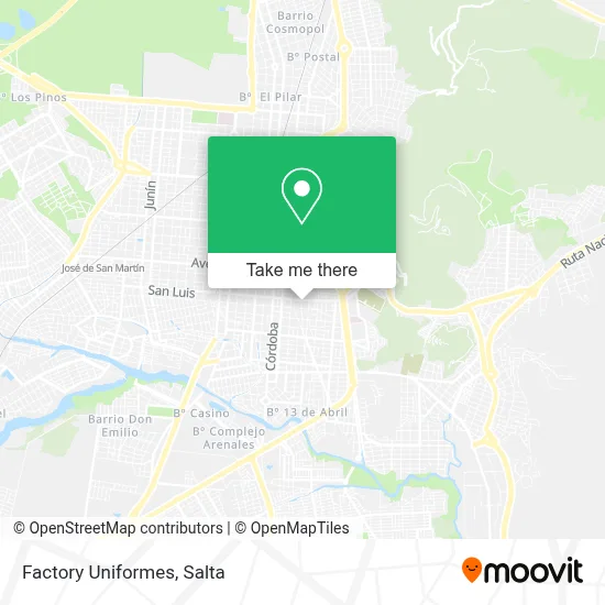 Factory Uniformes map