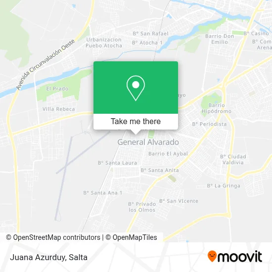 Juana Azurduy map