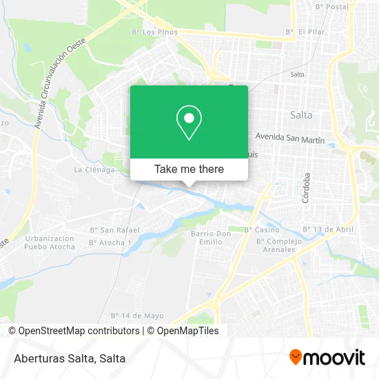 Aberturas Salta map
