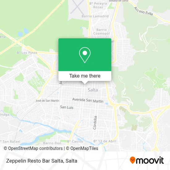 Zeppelin Resto Bar Salta map