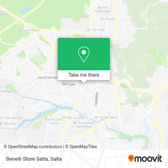Benelli Store Salta map