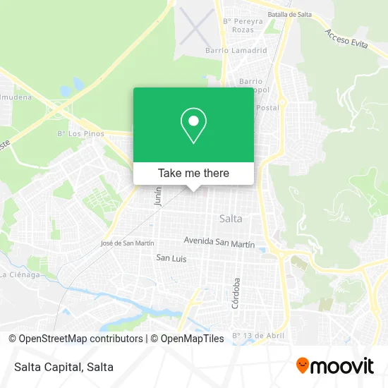 Salta Capital map