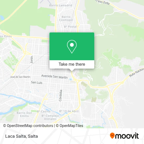 Laca Salta map