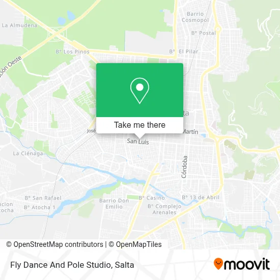 Fly Dance And Pole Studio map