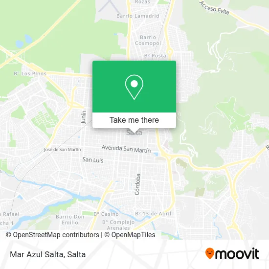Mar Azul Salta map