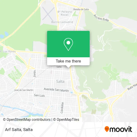 Arf Salta map