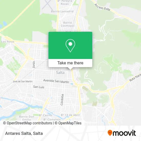 Antares Salta map