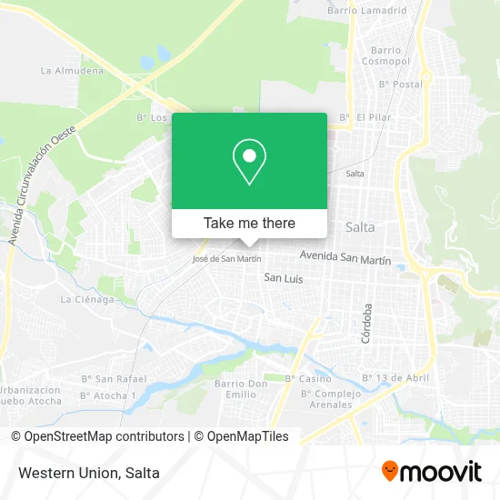 Western Union map