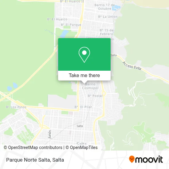 Parque Norte Salta map