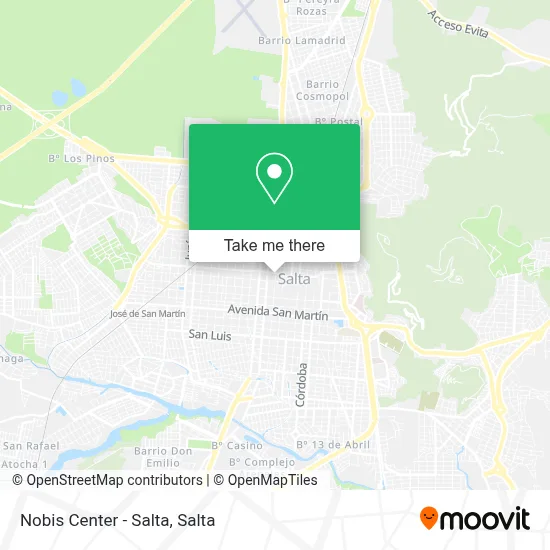 Nobis Center - Salta map