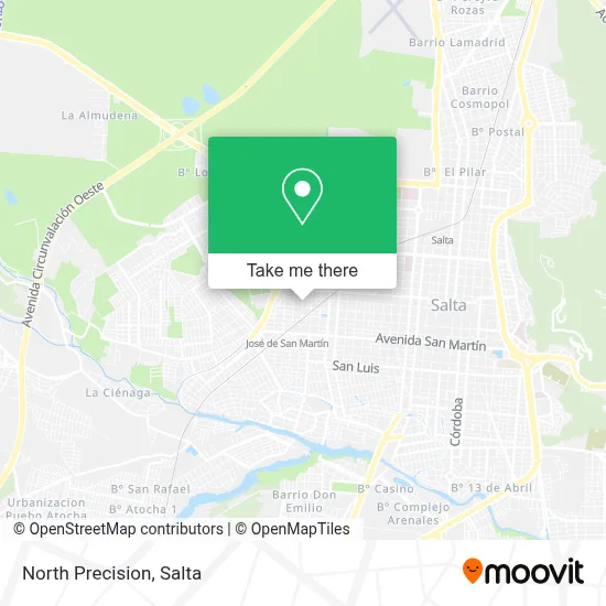 North Precision map