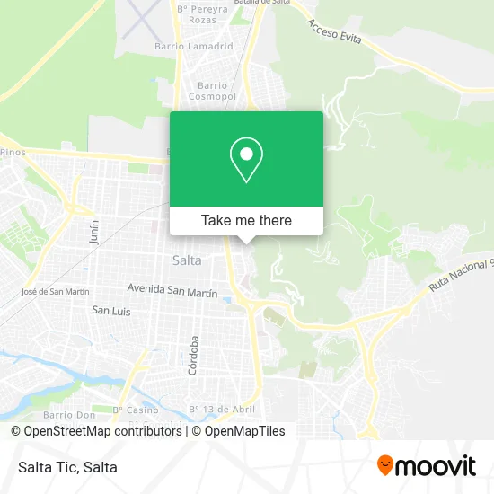 Salta Tic map