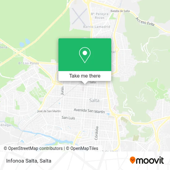 Infonoa Salta map