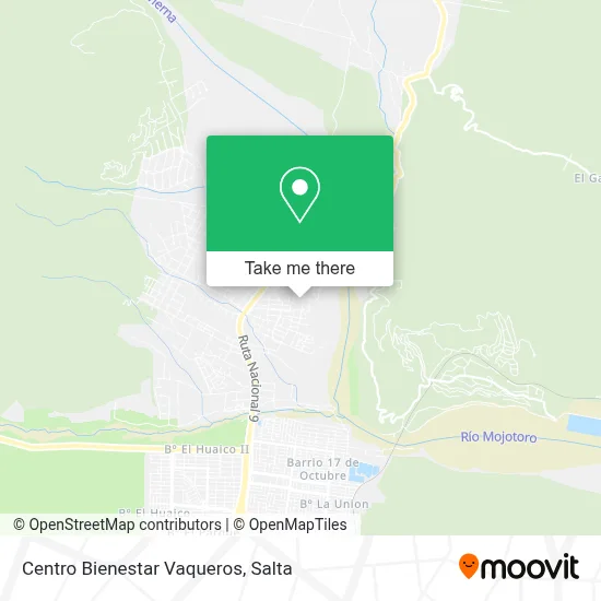 Centro Bienestar Vaqueros map