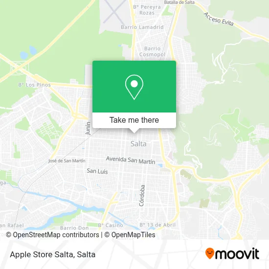 Apple Store Salta map