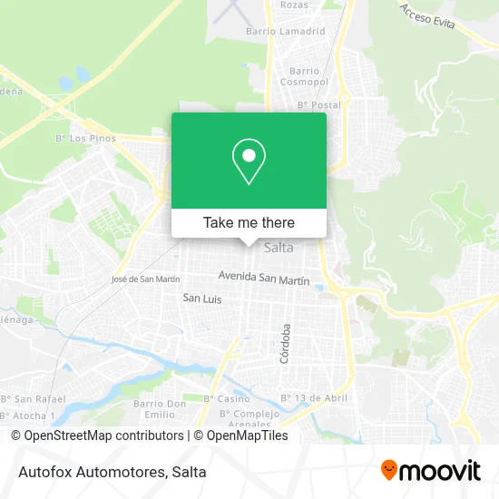 Autofox Automotores map