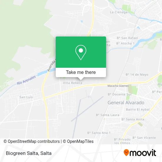 Biogreen Salta map