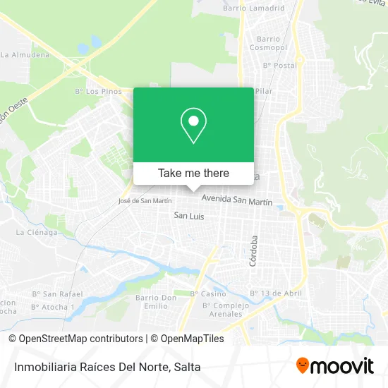 Inmobiliaria Raíces Del Norte map