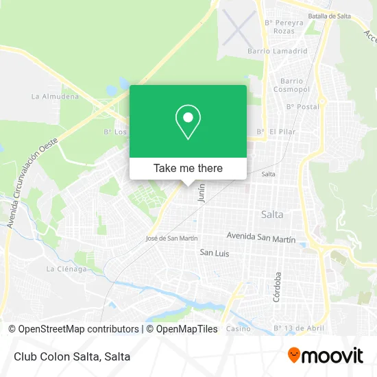 Club Colon Salta map