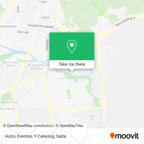 Astro Eventos Y Catering map