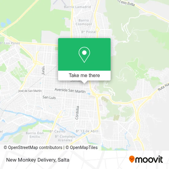 New Monkey Delivery map