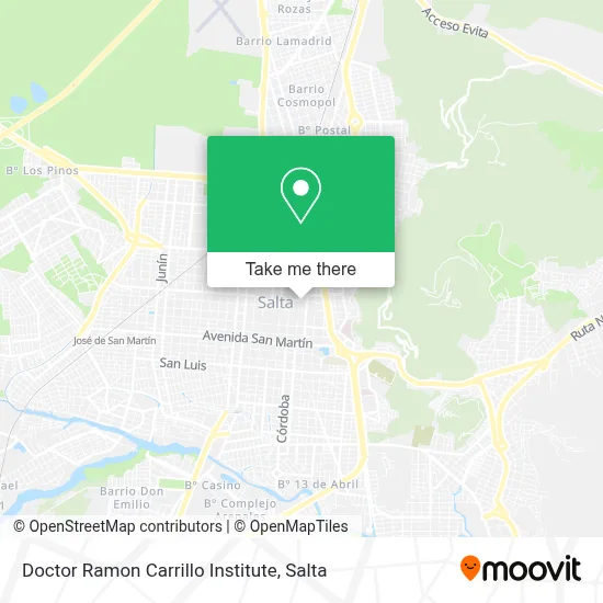 Doctor Ramon Carrillo Institute map