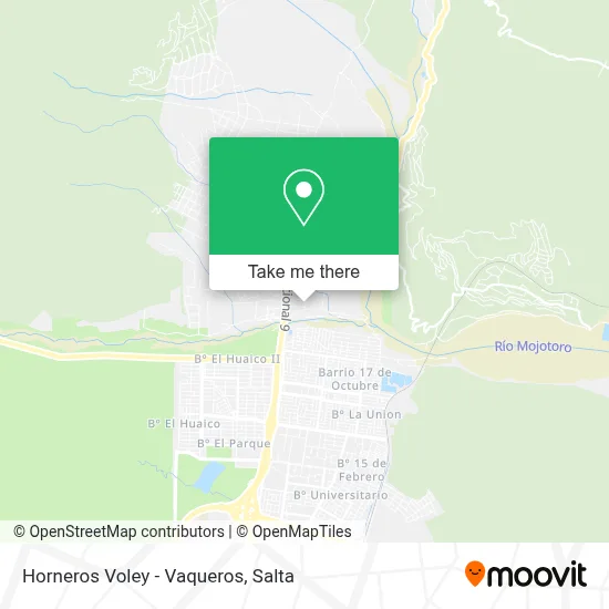 Horneros Voley - Vaqueros map