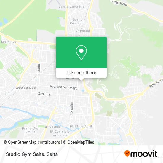 Studio Gym Salta map