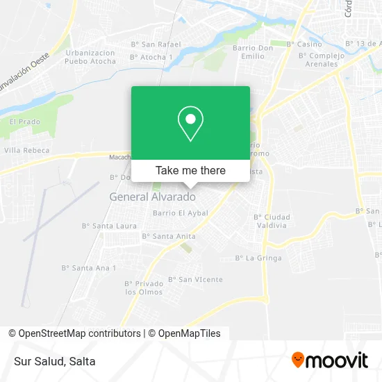 Sur Salud map