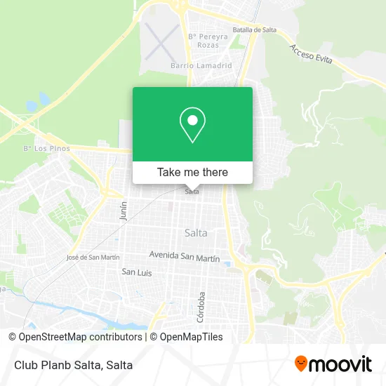 Club Planb Salta map