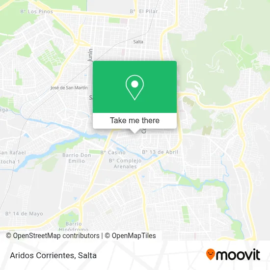 Aridos Corrientes map