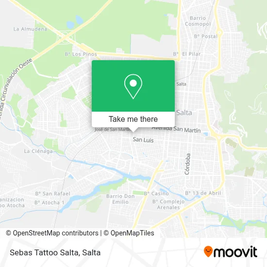 Sebas Tattoo Salta map