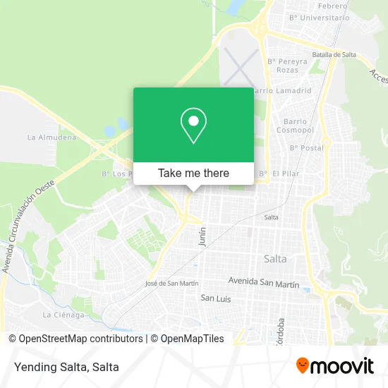 Yending Salta map