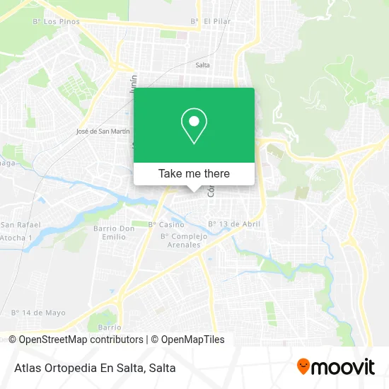 Atlas Ortopedia En Salta map