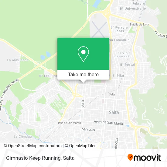 Gimnasio Keep Running map