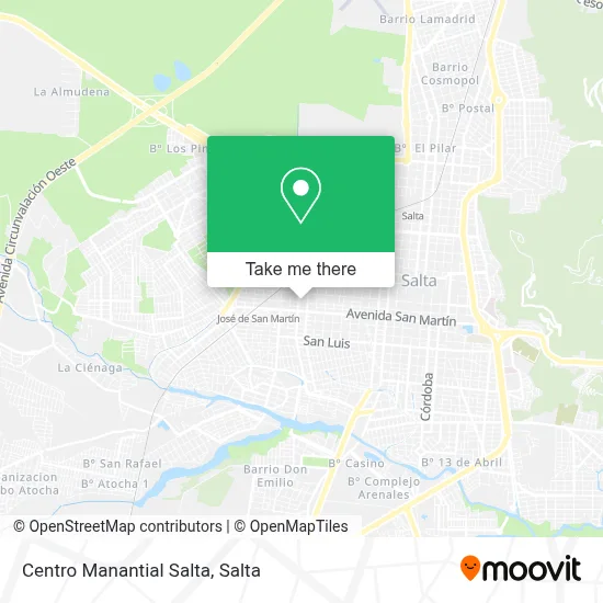 Centro Manantial Salta map