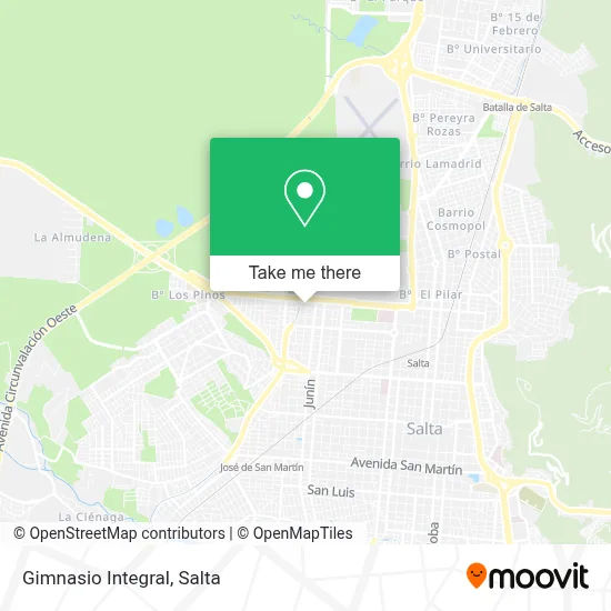 Gimnasio Integral map