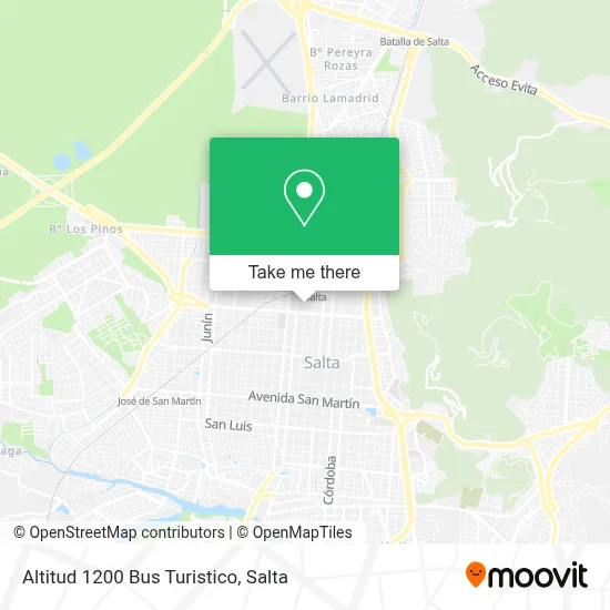 Altitud 1200 Bus Turistico map