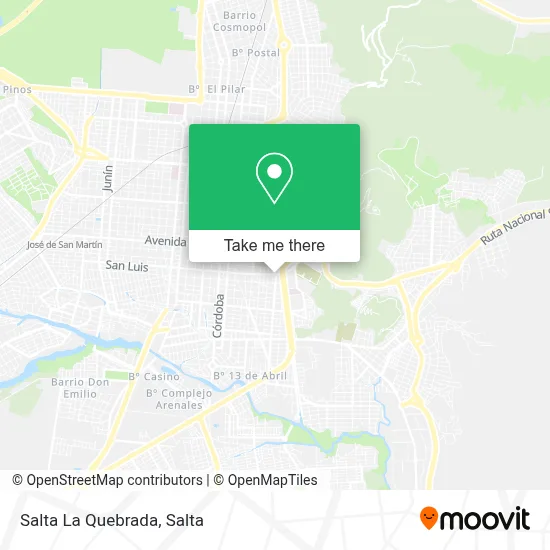 Salta La Quebrada map