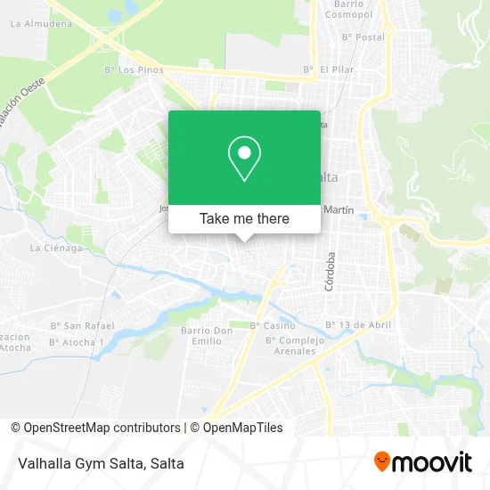 Valhalla Gym Salta map