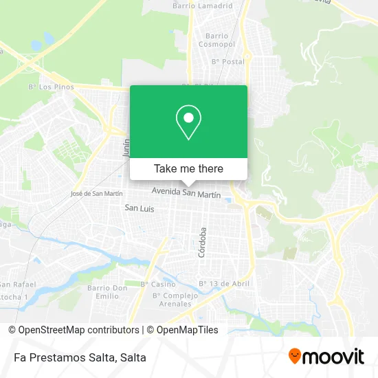 Fa Prestamos Salta map