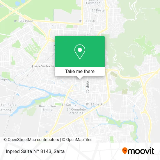 Inpred Salta Nº 8143 map