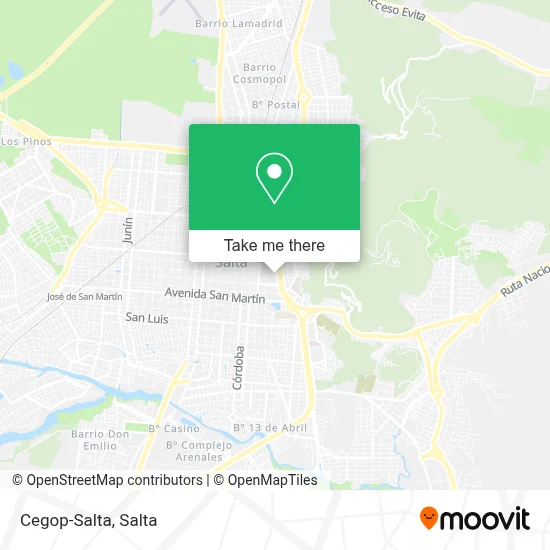 Cegop-Salta map