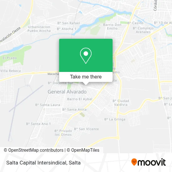 Salta Capital Intersindical map
