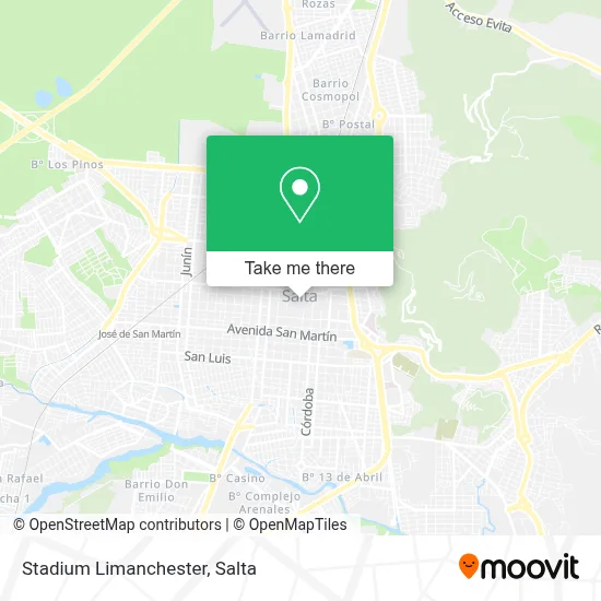 Stadium Limanchester map